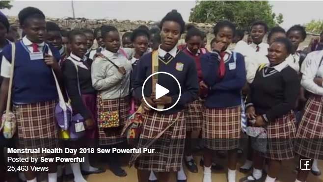 Menstrual Hygiene Day 2018 Sew Powerful Purse Distribution