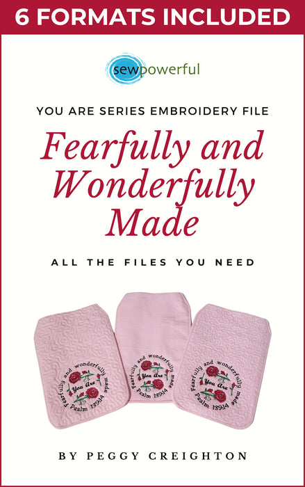 You Are - Machine Embroidery Flap Design Series - Fearfully and Wonderfully Made