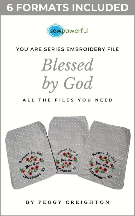 You Are - Machine Embroidery Flap Design Series - Blessed By God