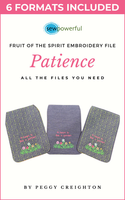 Fruits of the Spirit - Machine Embroidery Flap Design Series - Patience