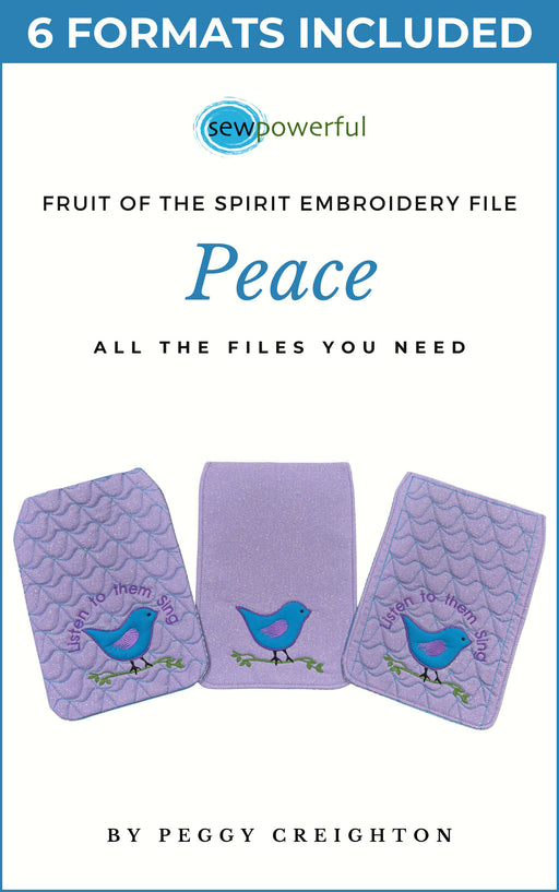 Fruits of the Spirit - Machine Embroidery Flap Design Series - Peace