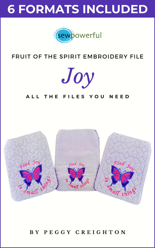 Fruits of the Spirit - Machine Embroidery Flap Design Series - Joy