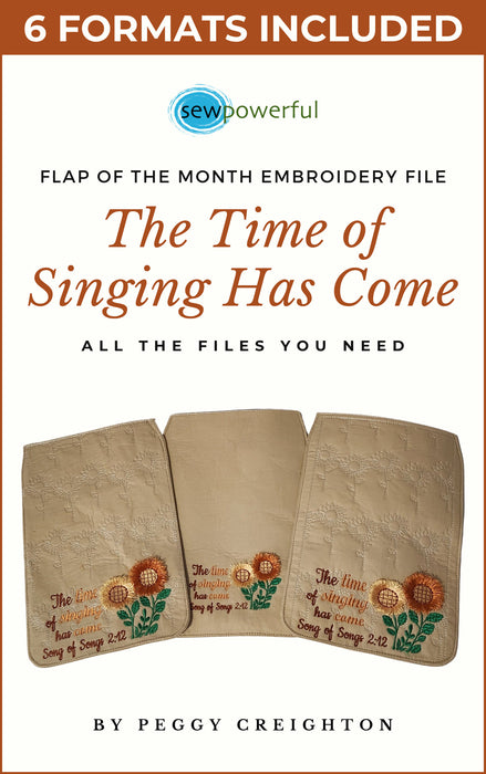 Machine Embroidery Flap Design Series - The Time Of Singing Has Come