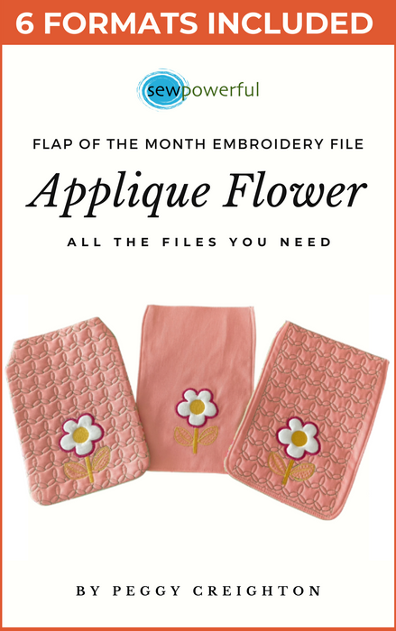 Appliqué Flower - Machine Embroidery Flap Of The Month