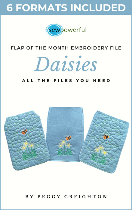 Daisies - Machine Embroidery Flap Of The Month
